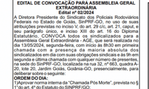 EDITAL DE CONVOCAÇÃO PARA ASSEMBLEIA GERAL EXTRAORDINÁRIA Edital nº 02/2024